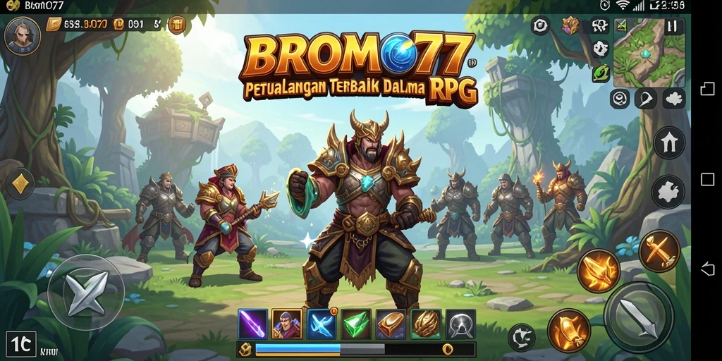 Tampilan menarik dari gameplay RPG BROMO77 yang seru.
