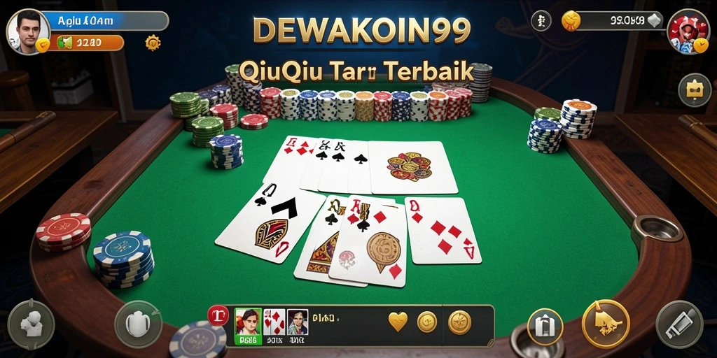 Tampilan gameplay menarik dari DEWAKOIN99 yang menampilkan aksi QiuQiu.