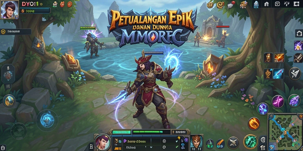 Tampilan menarik dari gameplay DYO1 dalam dunia MMORPG.