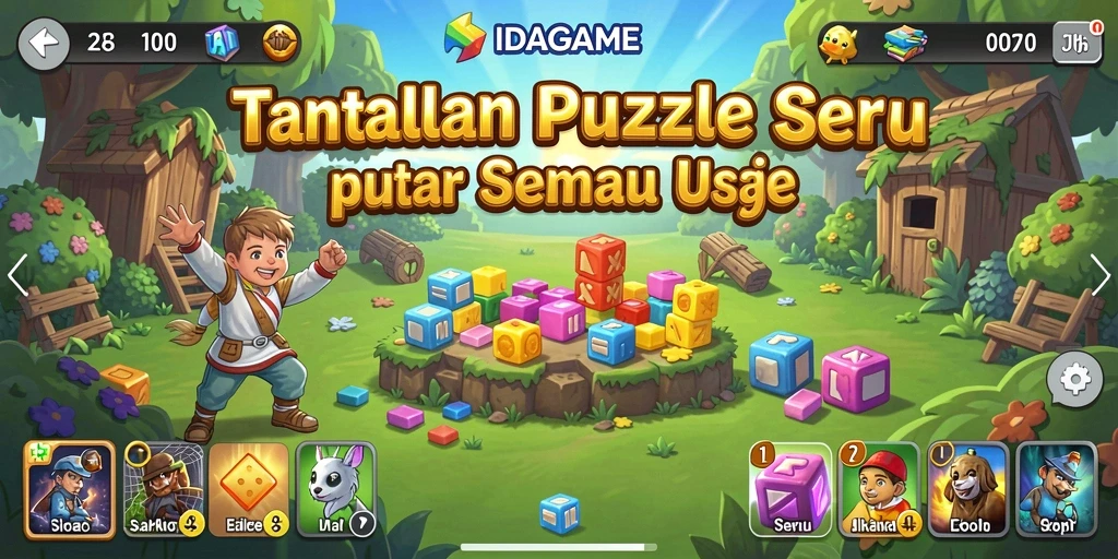 Tampilan gameplay seru dan penuh tantangan dalam IDAGAME.