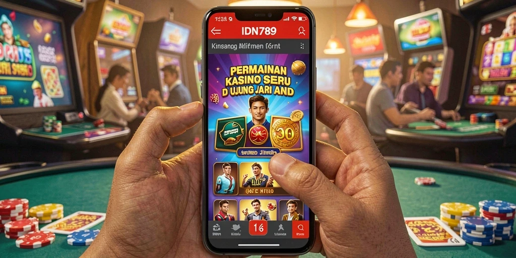 Tampilan gameplay IDN789 yang menampilkan suasana kasino yang mengasyikkan.