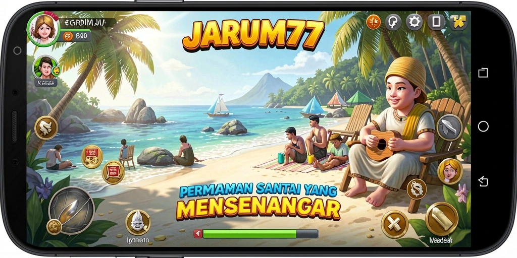 Tampilan gameplay JARUM77 yang seru dan penuh warna.