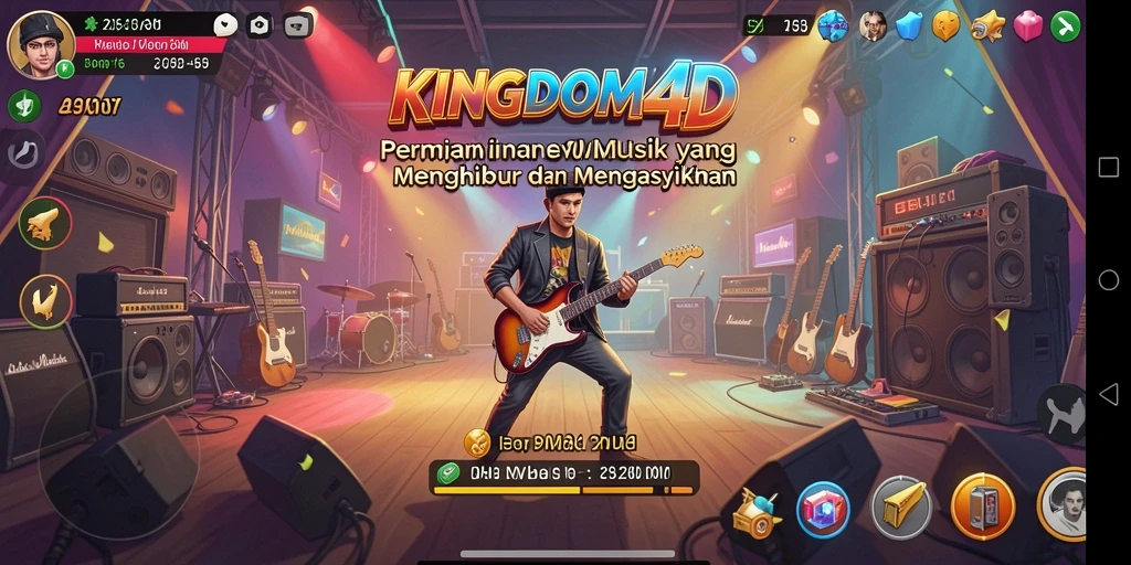 Tampilan gameplay KINGDOM4D yang seru dan penuh warna.