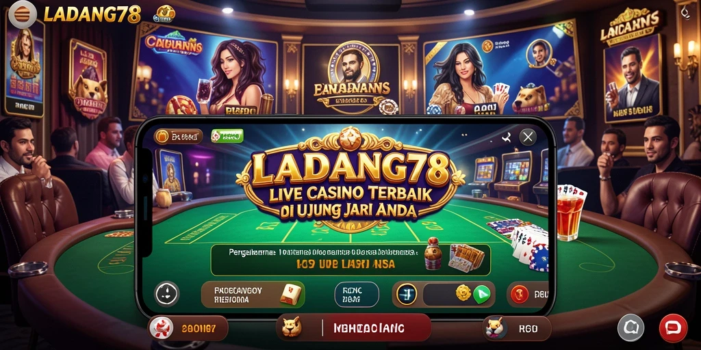 Tampilan gameplay Live Casino interaktif di LADANG78.