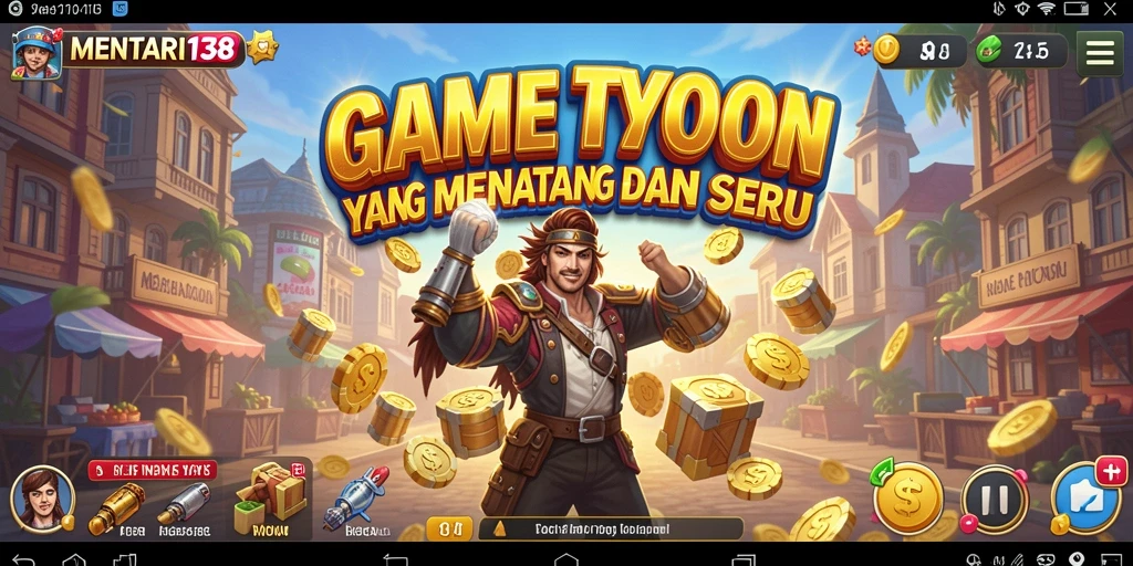 Screenshot gameplay MENTARI138 menampilkan interaksi dan pengelolaan bisnis yang seru.