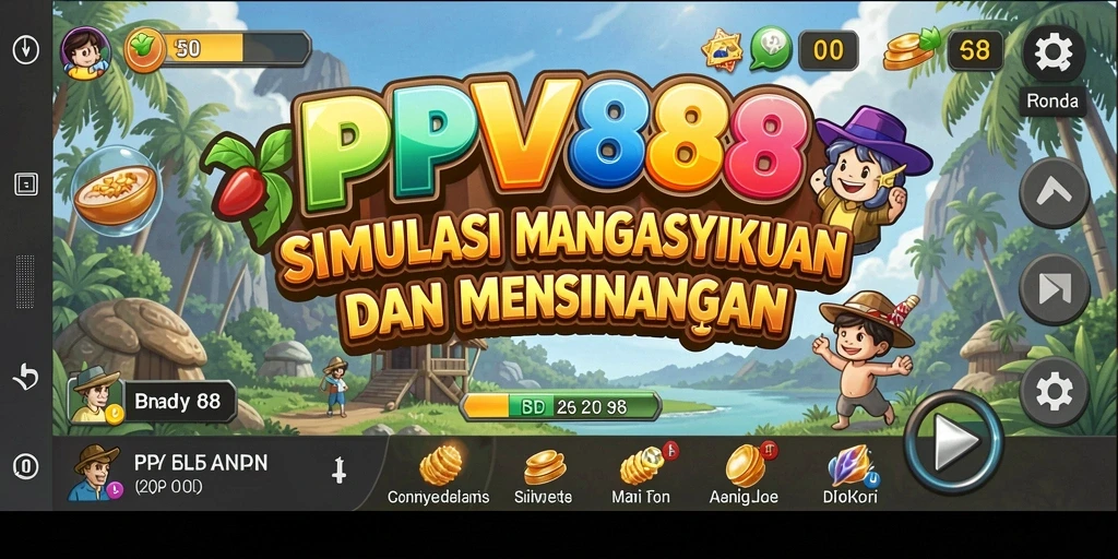 Tampilan gameplay PPV88 dengan berbagai fitur simulasi.