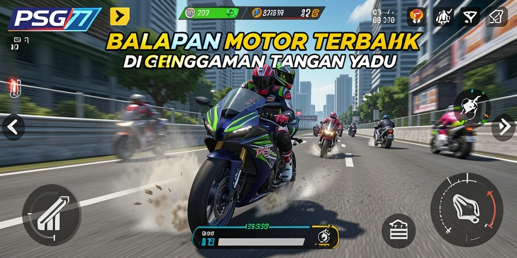 Gameplay seru balapan motor dalam PSG77 yang mengesankan.