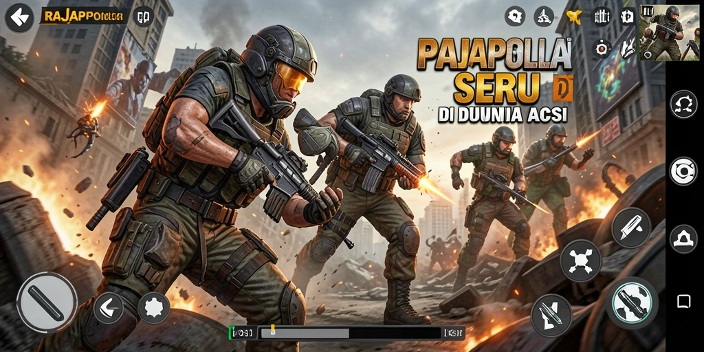 Gameplay seru RAJAPOLA dengan pertarungan mendebarkan.