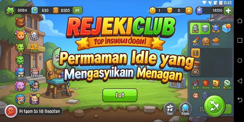 Tampilan gameplay REJEKICLUB yang menarik dan menyenangkan.