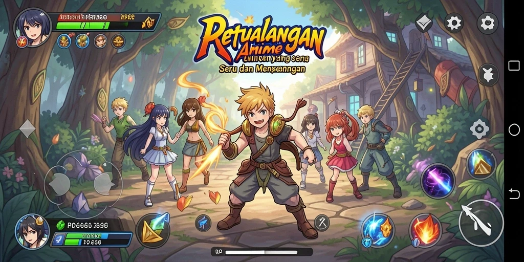 Tampilan gameplay seru dari RP66 dengan karakter Anime yang dinamis.