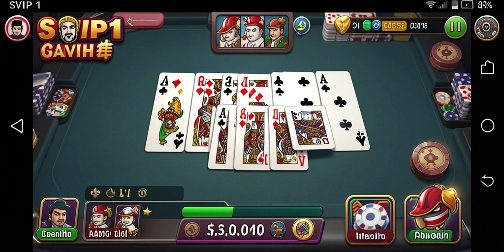 Screenshot utama SVIP1 menampilkan gameplay menarik Domino.