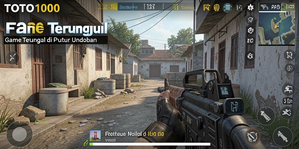 Tampilan aksi menegangkan dalam gameplay TOTO1000.